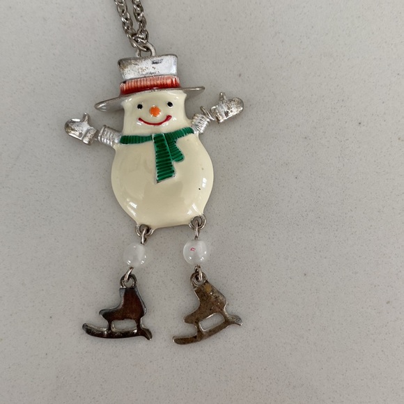 Festive Snowman Necklace - Picture 2 of 8